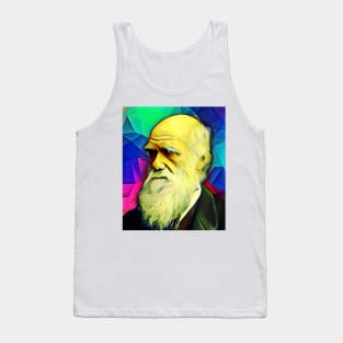 Charles Darwin Colourful Portrait | Charles Darwin Artwork 6 Tank Top